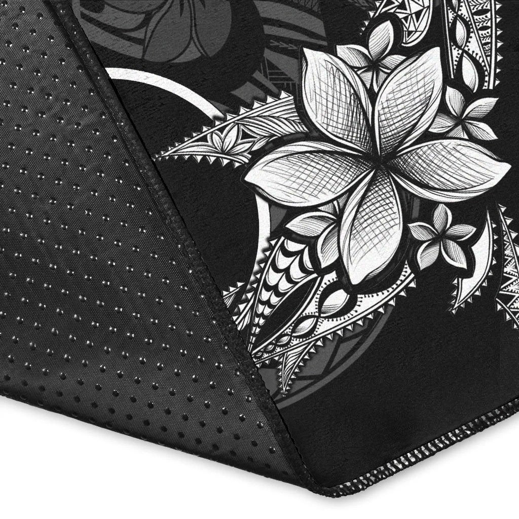 Yap State Area Rug - Fish With Plumeria Flowers Style