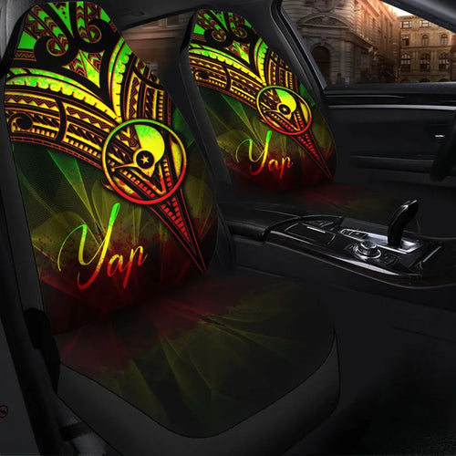Yap State Car Seat Cover - Cross Style Reggae Color