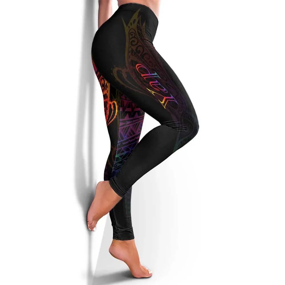 Yap State Legging - Butterfly Polynesian Style