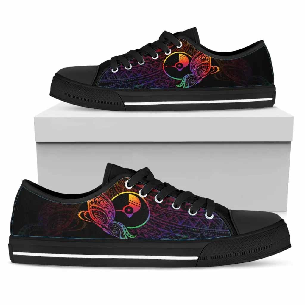 Yap State Low Top Shoes - Butterfly Polynesian Style