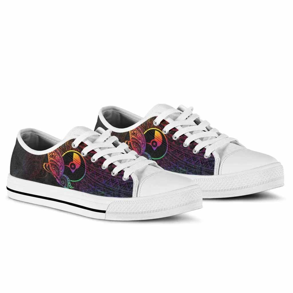 Yap State Low Top Shoes - Butterfly Polynesian Style