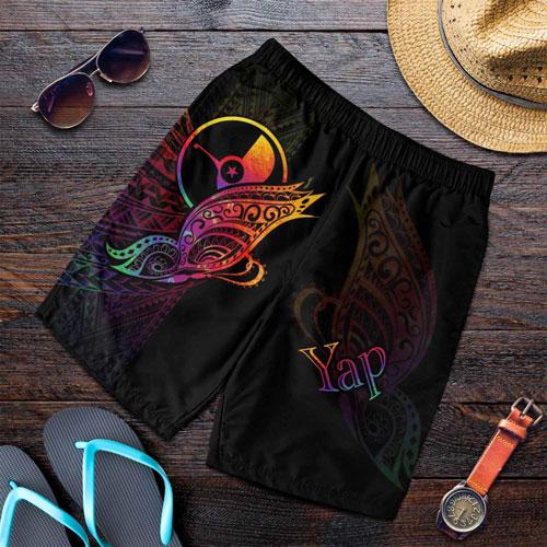 Yap State Men Shorts - Butterfly Polynesian Style