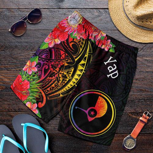 Yap State Men Shorts - Tropical Hippie Style