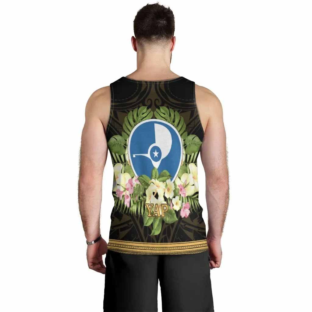 Yap State Men Tank Top - Polynesian Gold Patterns Collection