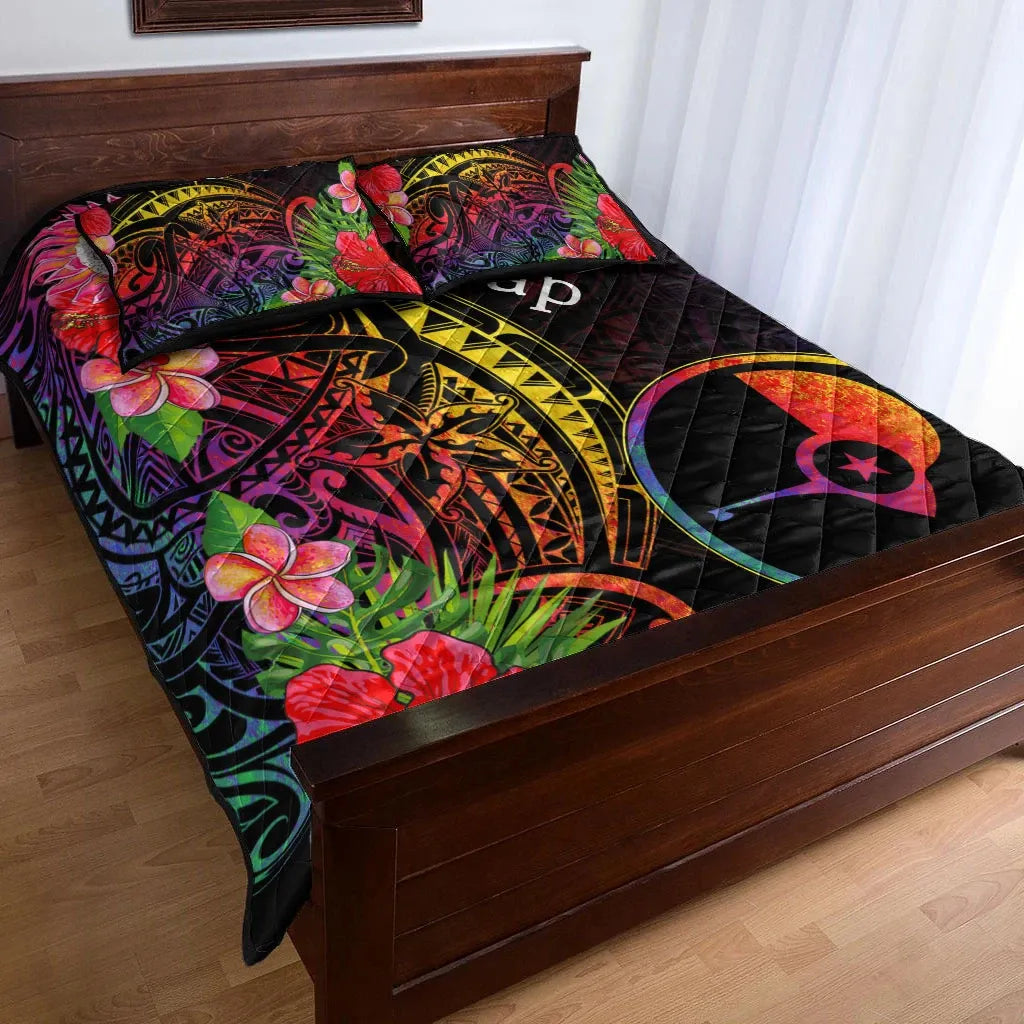 Yap State Quilt Bed Set - Tropical Hippie Style