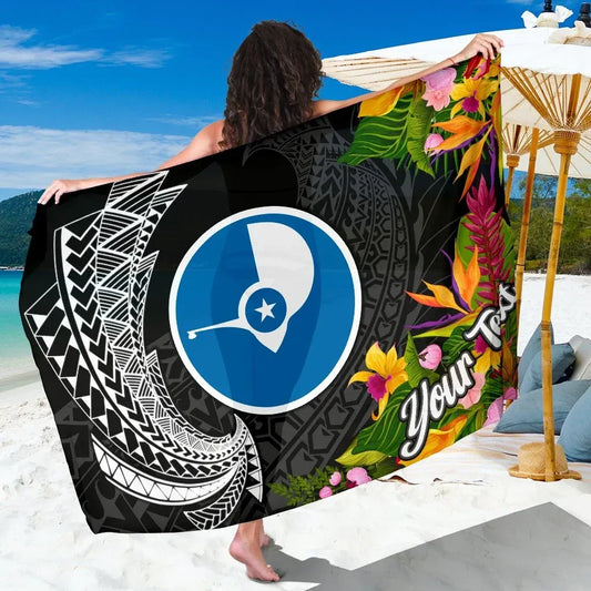 Yap State Sarong - Custom Personalised Seal Spiral Polynesian Patterns