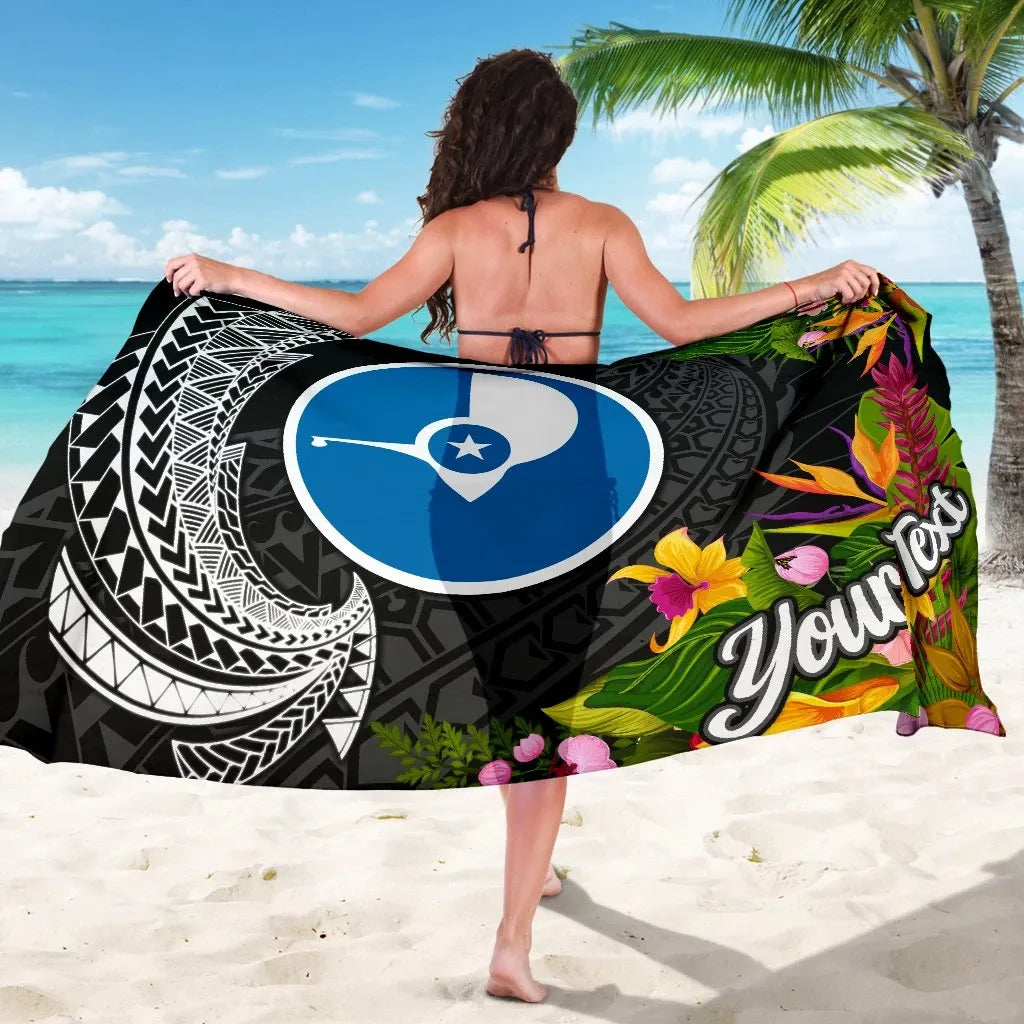 Yap State Sarong - Custom Personalised Seal Spiral Polynesian Patterns
