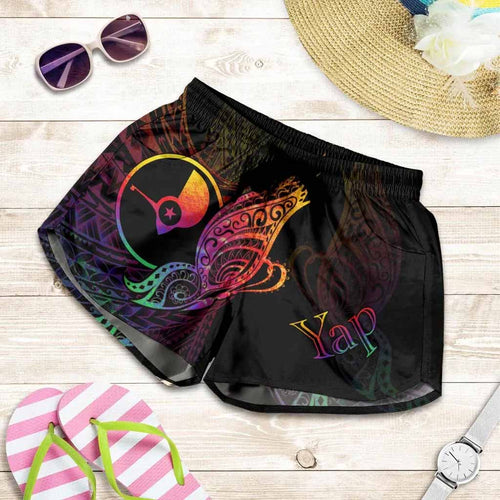 Yap State Women Shorts - Butterfly Polynesian Style