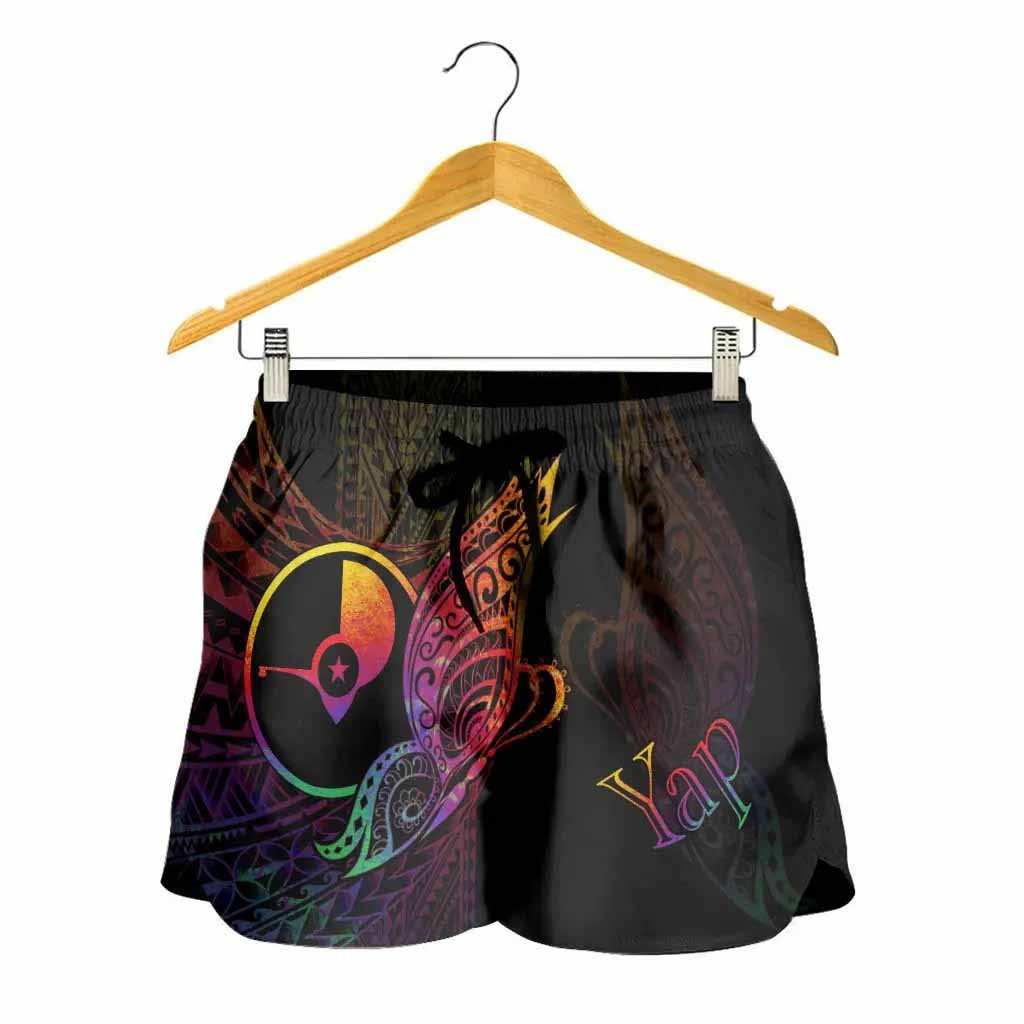 Yap State Women Shorts - Butterfly Polynesian Style