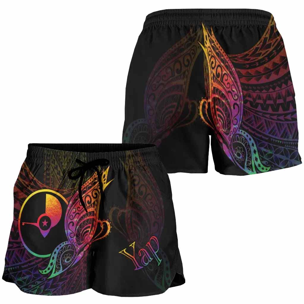 Yap State Women Shorts - Butterfly Polynesian Style
