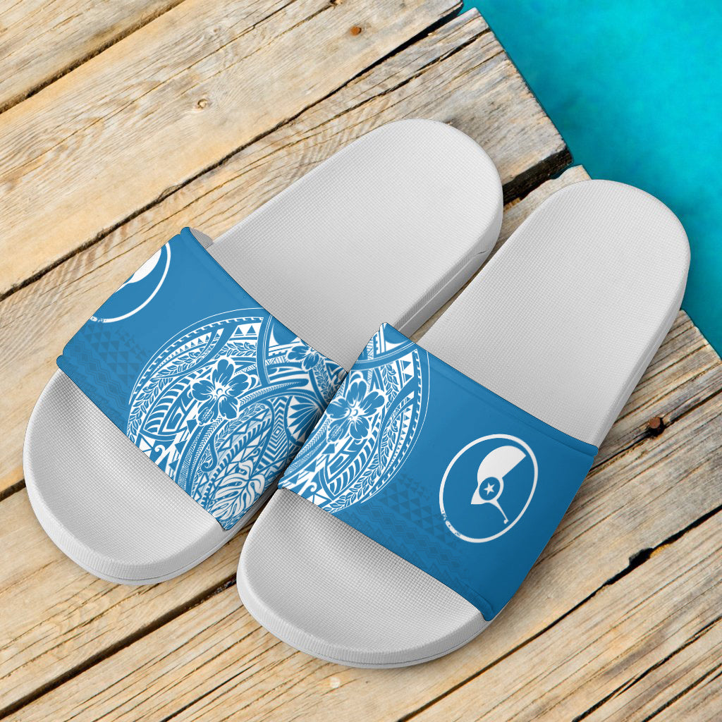 Yap State Sandals Polynesian Flag With Coat Of Arms