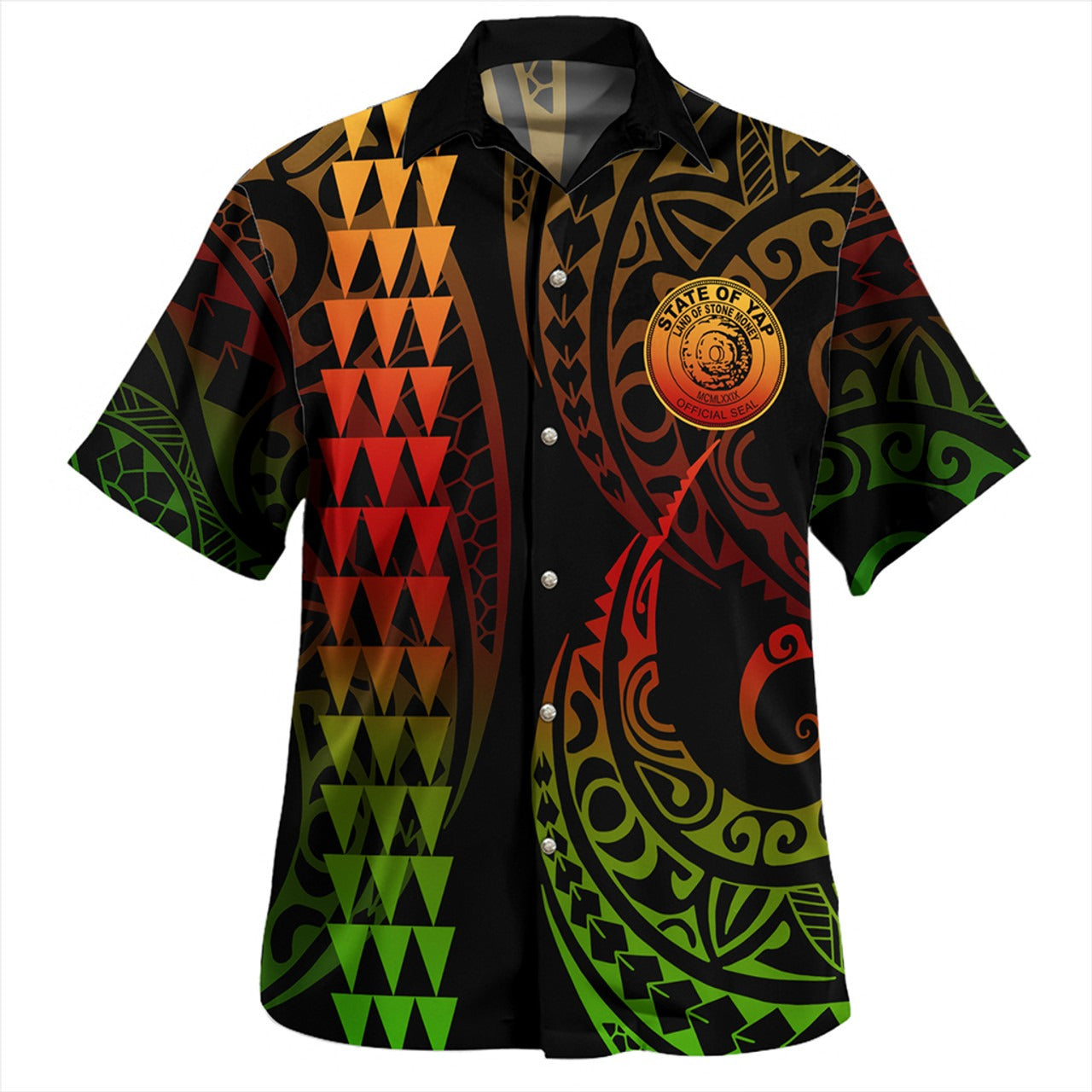 Yap State Combo Puletasi And Shirt Kakau Style Reggae