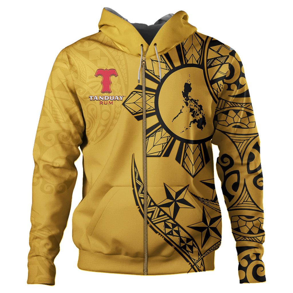 Philippines Hoodie Tanduay Rum Tribal Sun In My Heart Yellow