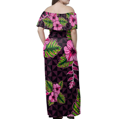 Hawaii Combo Dress And Shirt Nesian Islands Pinka Hibiscus