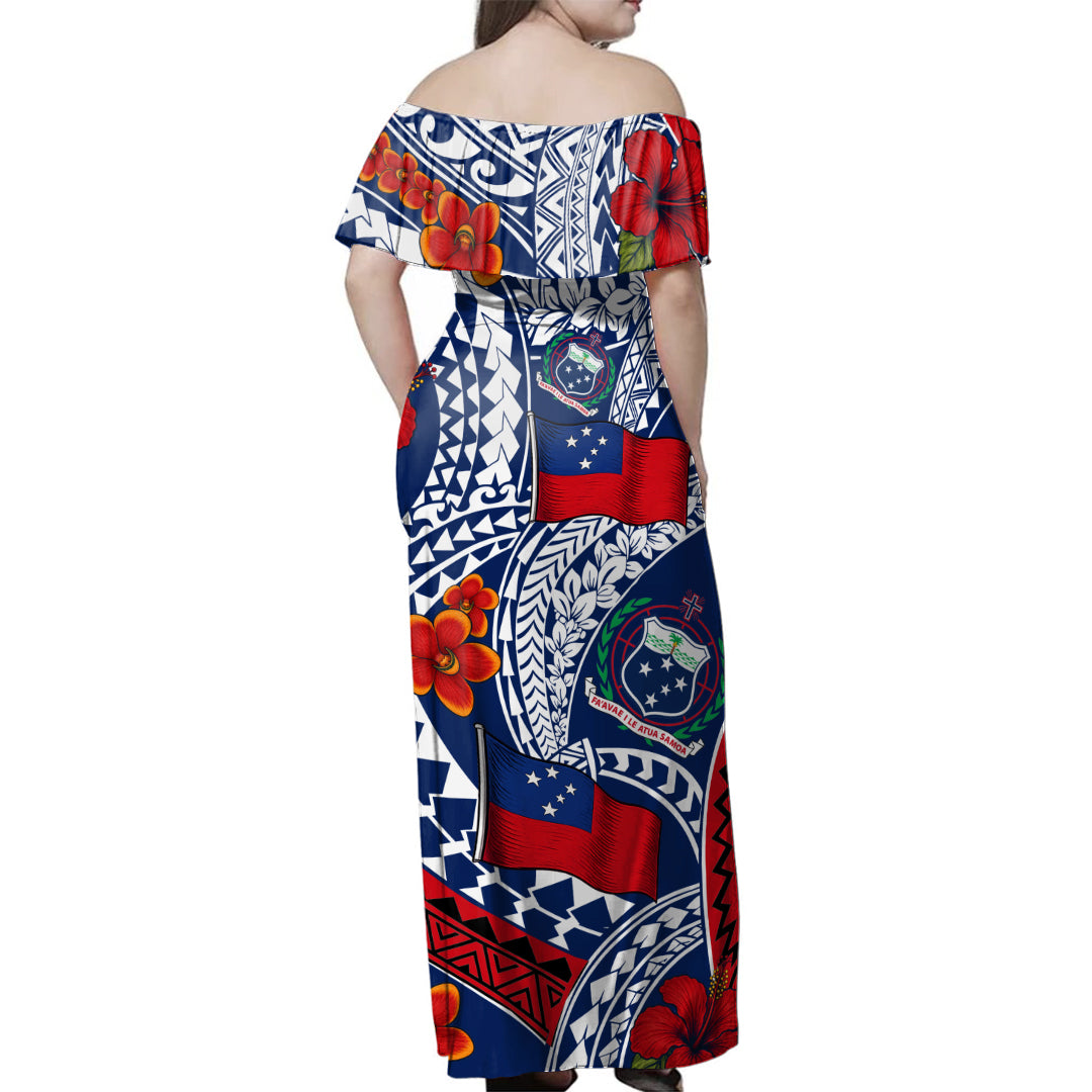 Samoa Combo Dress And Shirt Polynesian Manumea Teuila Pattern