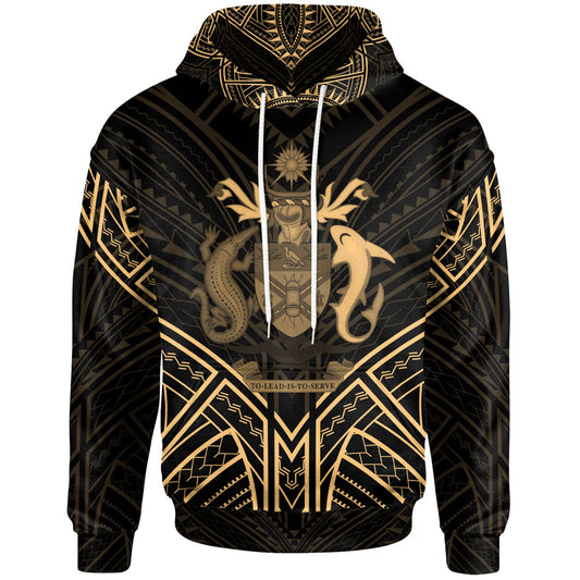 Solomon Islands Hoodie - Solomon Islands Seal Gold Tribal Patterns