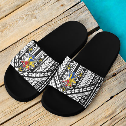 Philippines Filipinos Sun Patterns Tradition Style Slide Sandals