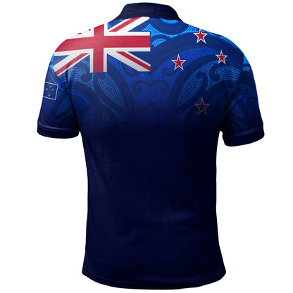 New Zealand Polo Shirt - NZ Flag Maori Patterns