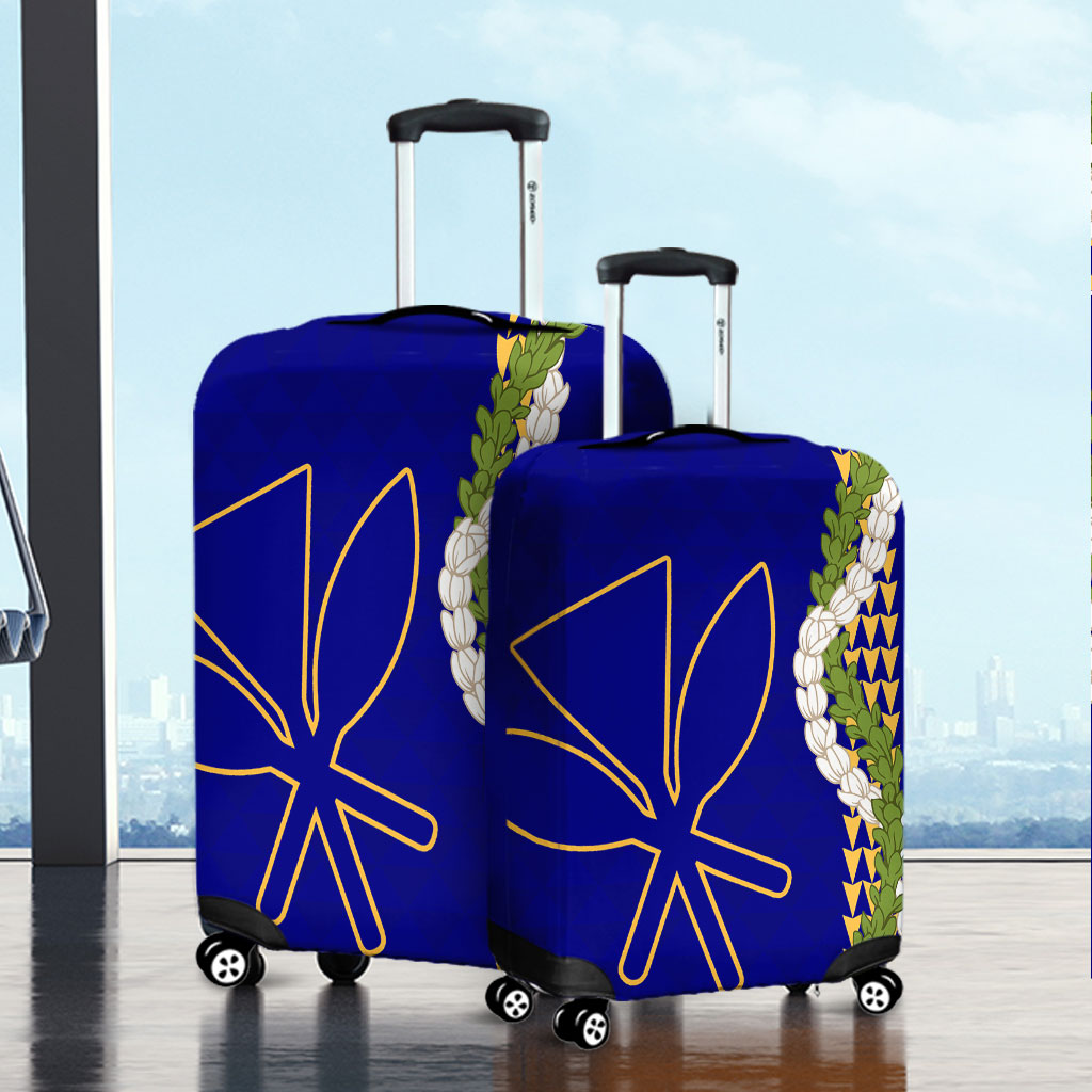 Hawaii Luggage Cover Kanaka Maoli Puakenikeni Maile Flower Lei