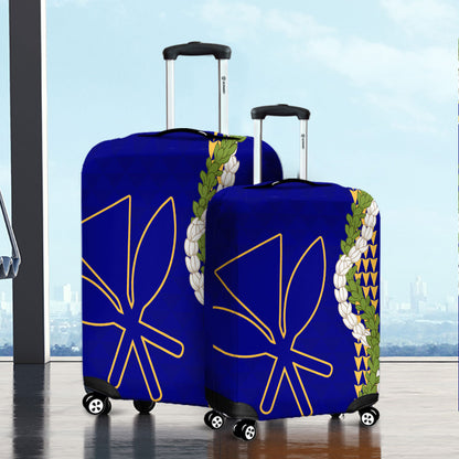 Hawaii Luggage Cover Kanaka Maoli Puakenikeni Maile Flower Lei