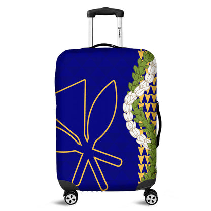 Hawaii Luggage Cover Kanaka Maoli Puakenikeni Maile Flower Lei