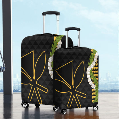 Hawaii Luggage Cover Kanaka Maoli Puakenikeni Maile Flower Lei