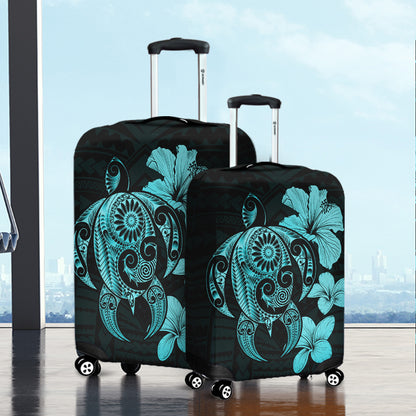 Hawaii Luggage Cover Hibiscus Plumeria Mix Polynesian Turtle