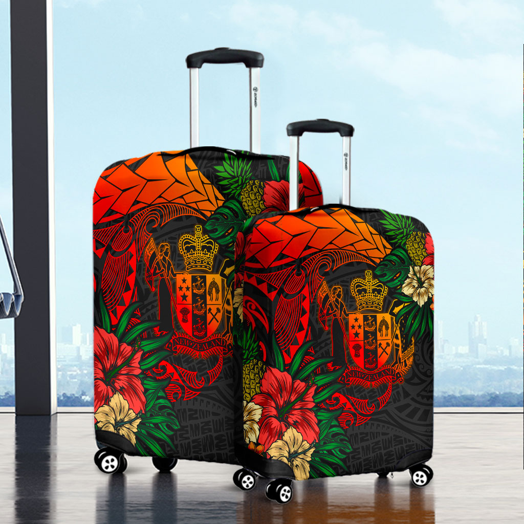 New Zealand Luggage Cover Polynesian Coat Of Arms Tropical
