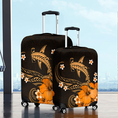 Hawaii Luggage Cover Shark Polynesia Tribal Tattoo