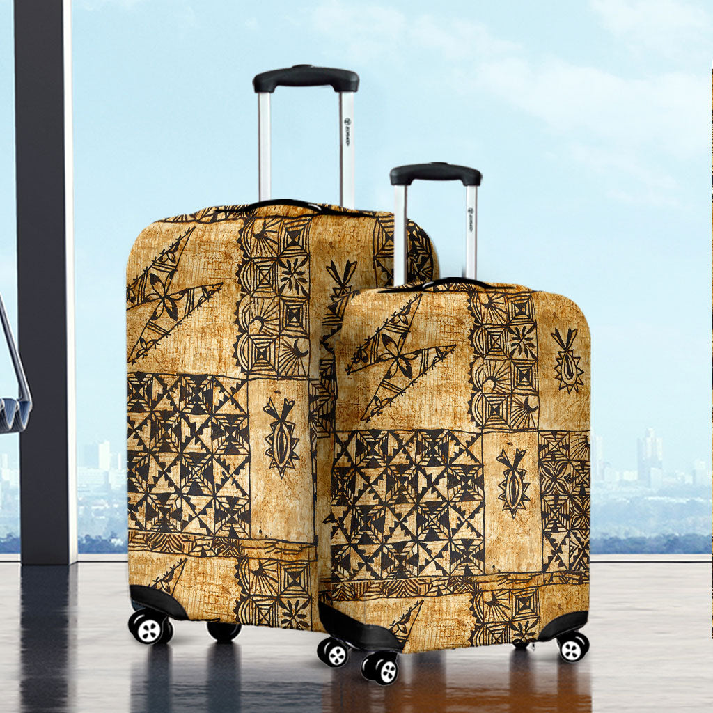 Tonga Luggage Cover Tapa Cloth Vintage
