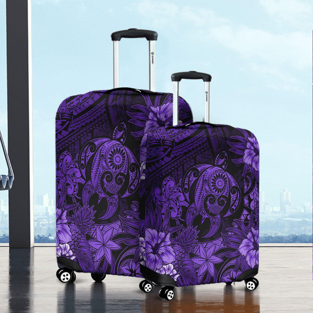 Hawaii Luggage Cover Tribal Polynesia Sea Turtle Design Pacific Dream