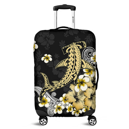 Hawaii Luggage Cover Hammerhead Shark Gold Tropical