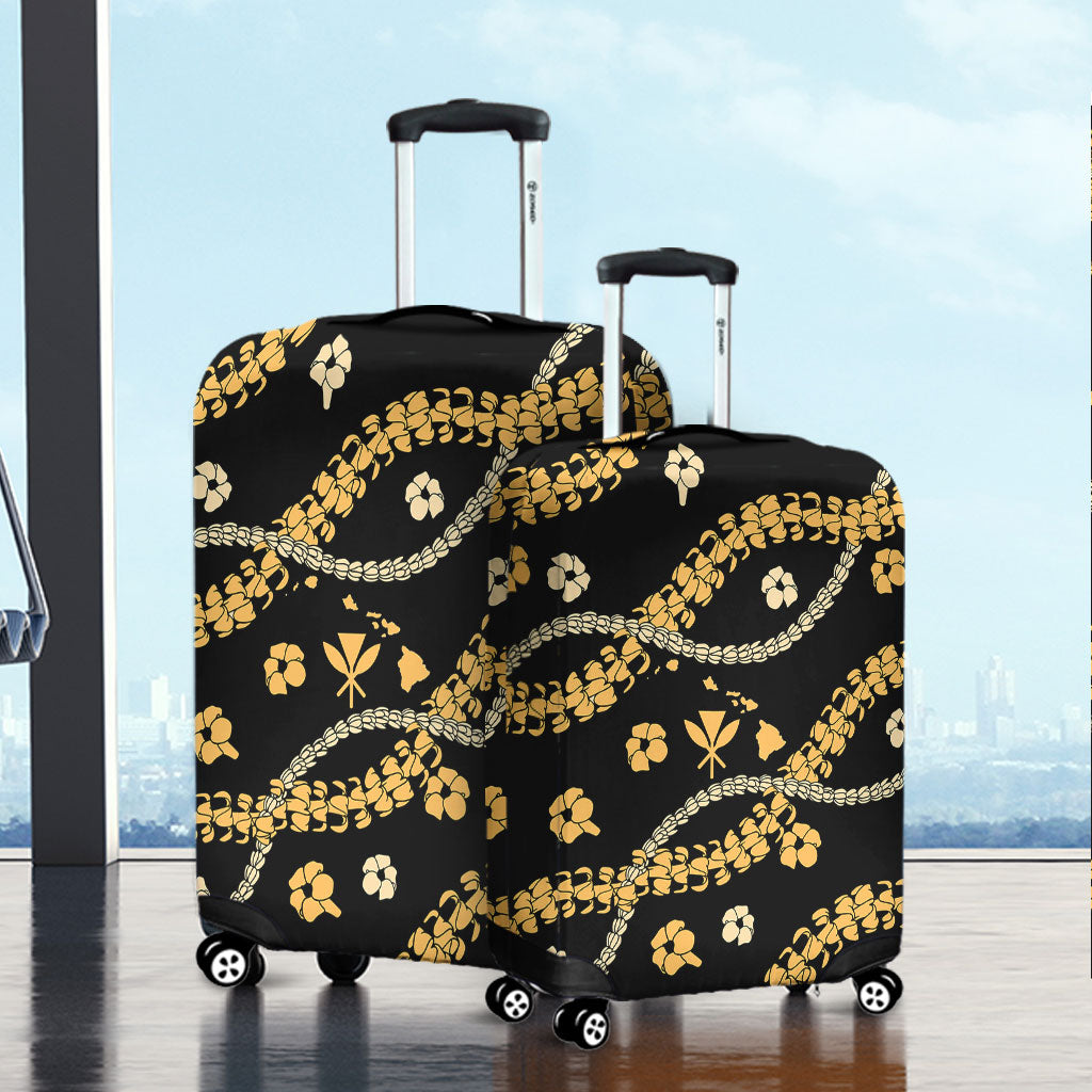 Hawaii Luggage Cover Curve Floral Lei