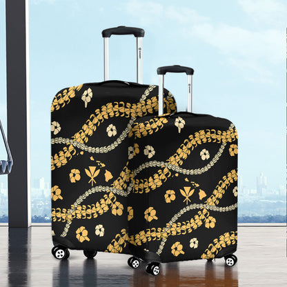 Hawaii Luggage Cover Curve Floral Lei