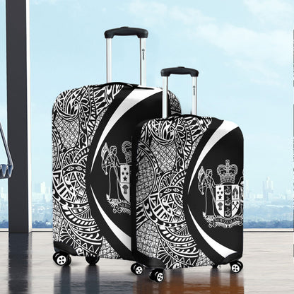 New Zealand Luggage Cover Lauhala White Circle Style