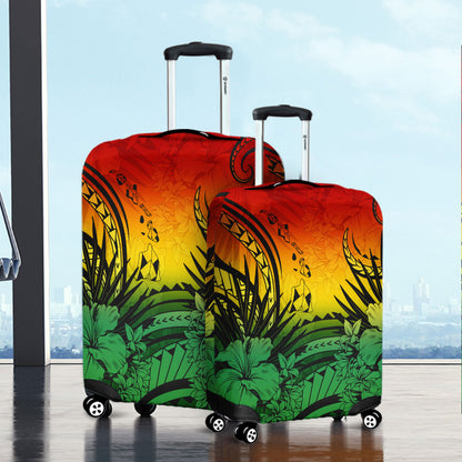 Hawaii Luggage Cover Map Polynesian Tattoo Tropical Summer