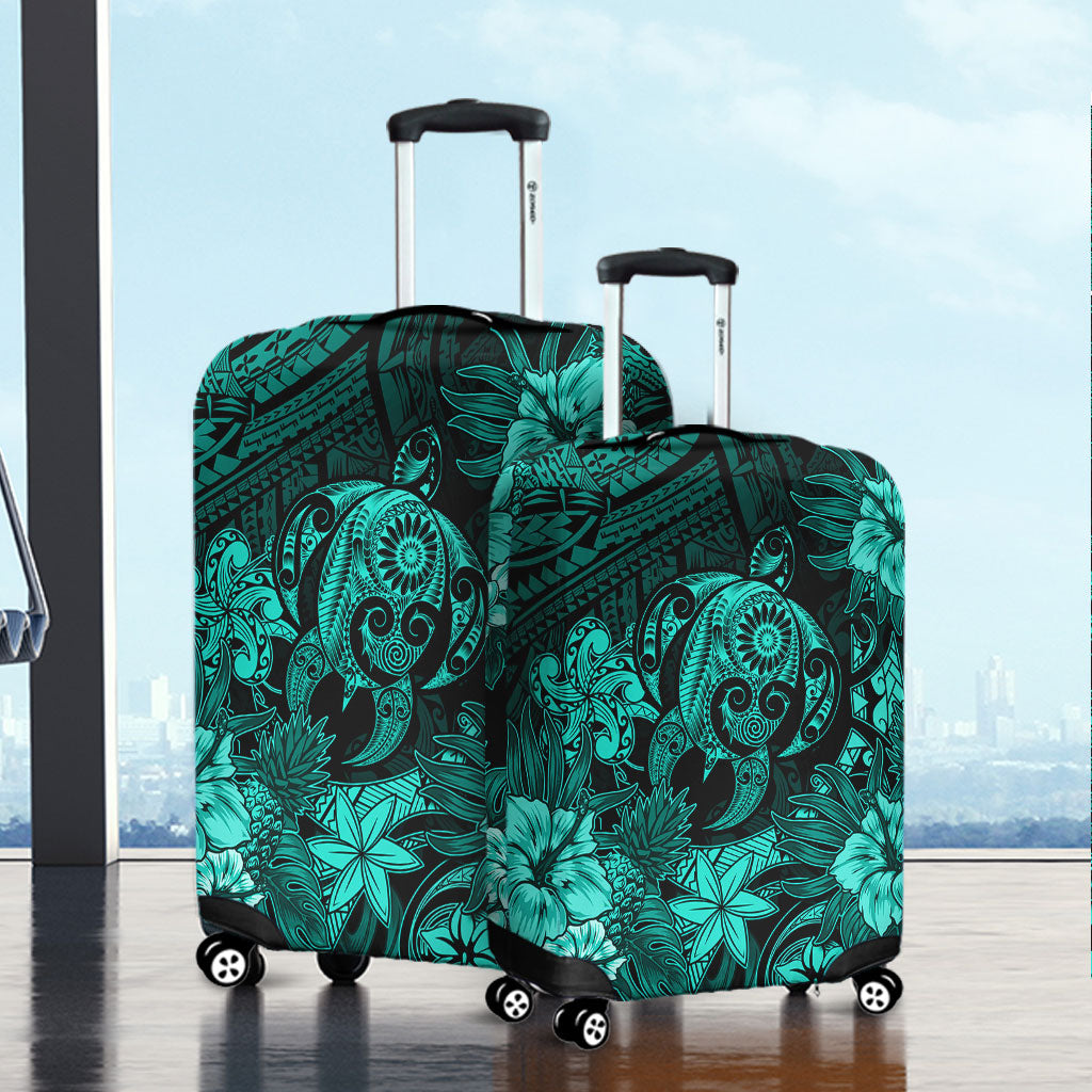 Hawaii Luggage Cover Tribal Polynesia Sea Turtle Design Pacific Dream