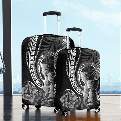 Guam Luggage Cover Tribal Latte Stone Tropical Style