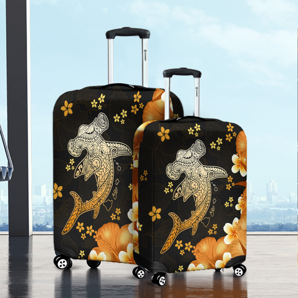 Hawaii Luggage Cover Tribal Polynesia Shark Tattoo