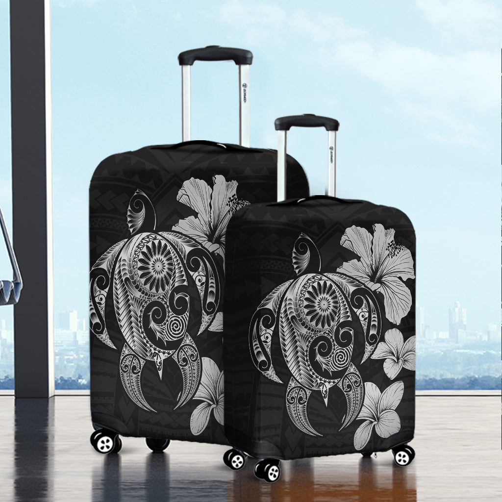 Hawaii Luggage Cover Hibiscus Plumeria Mix Polynesian Turtle