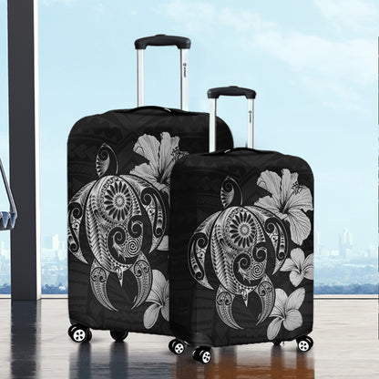 Hawaii Luggage Cover Hibiscus Plumeria Mix Polynesian Turtle