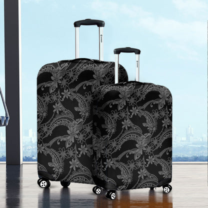 Hawaii Luggage Cover Polynesian Print Fabric And Flower