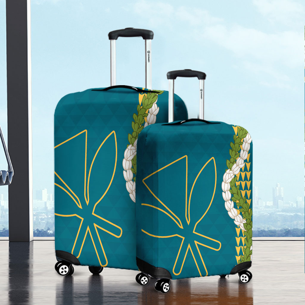 Hawaii Luggage Cover Kanaka Maoli Puakenikeni Maile Flower Lei