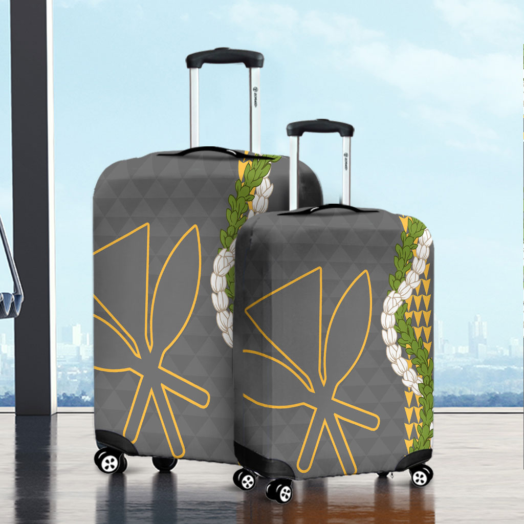 Hawaii Luggage Cover Kanaka Maoli Puakenikeni Maile Flower Lei