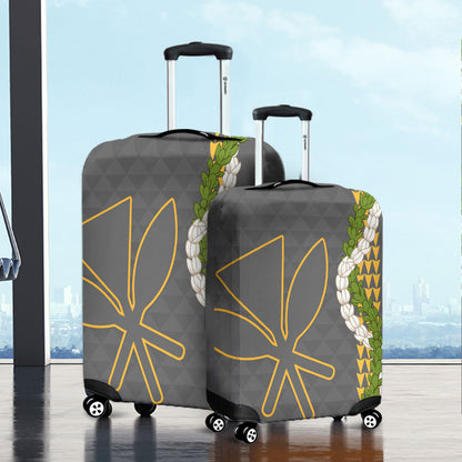 Hawaii Luggage Cover Kanaka Maoli Puakenikeni Maile Flower Lei