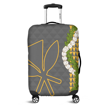 Hawaii Luggage Cover Kanaka Maoli Puakenikeni Maile Flower Lei
