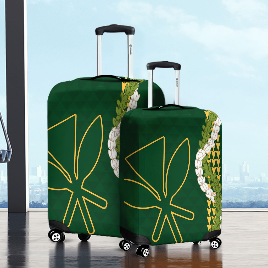 Hawaii Luggage Cover Kanaka Maoli Puakenikeni Maile Flower Lei