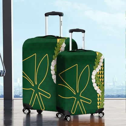 Hawaii Luggage Cover Kanaka Maoli Puakenikeni Maile Flower Lei