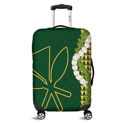 Hawaii Luggage Cover Kanaka Maoli Puakenikeni Maile Flower Lei