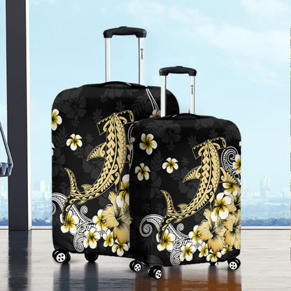 Hawaii Luggage Cover Hammerhead Shark Gold Tropical